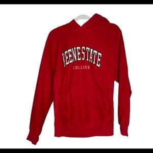 Vintage Red 90s Keene State Pro Weave Hooded Sweatshirt